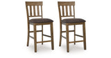 Greddinton Multi Counter Height Barstool, Set of 2 from Ashley Furniture - Luna Furniture