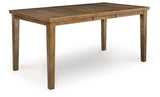 Urbinforte Light brown Counter Height Extension Dining Table and 6 Barstools from Ashley Furniture - Luna Furniture