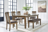 Urbinforte Light Brown Extension Dining Room Set from Ashley Furniture - Luna Furniture