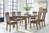 Urbinforte Light Brown Extension Dining Room Set from Ashley Furniture - Luna Furniture