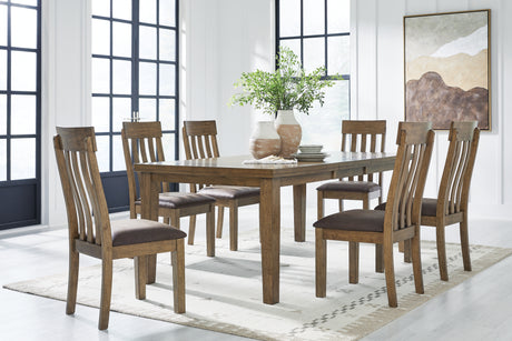 Urbinforte Light Brown Extension Dining Room Set from Ashley Furniture - Luna Furniture