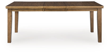 Urbinforte Light Brown Extension Dining Table and 6 Chairs from Ashley Furniture - Luna Furniture