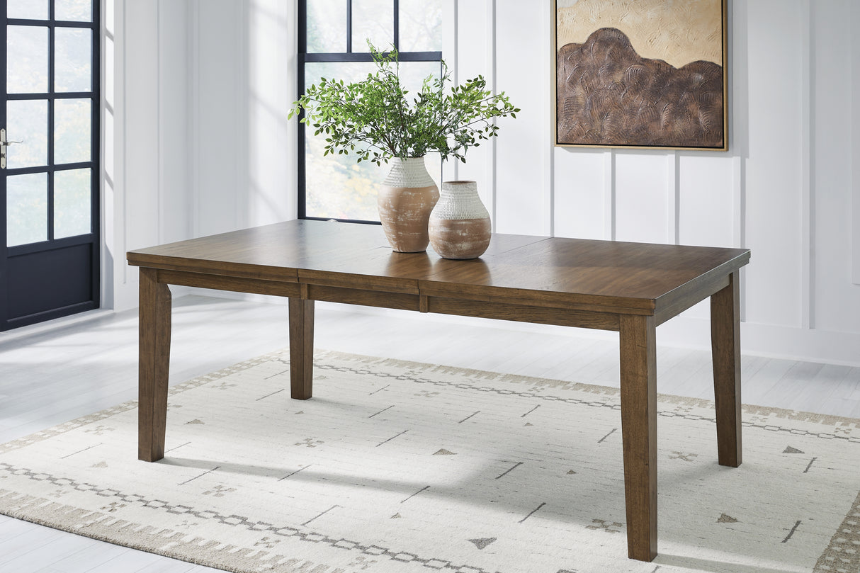 Urbinforte Light Brown Extension Dining Room Set from Ashley Furniture - Luna Furniture