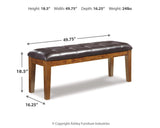 Ralene Medium Brown Dining Bench from Ashley - Luna Furniture