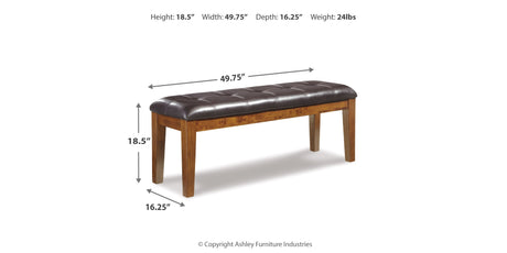Ralene Medium Brown Dining Bench from Ashley Furniture - Luna Furniture