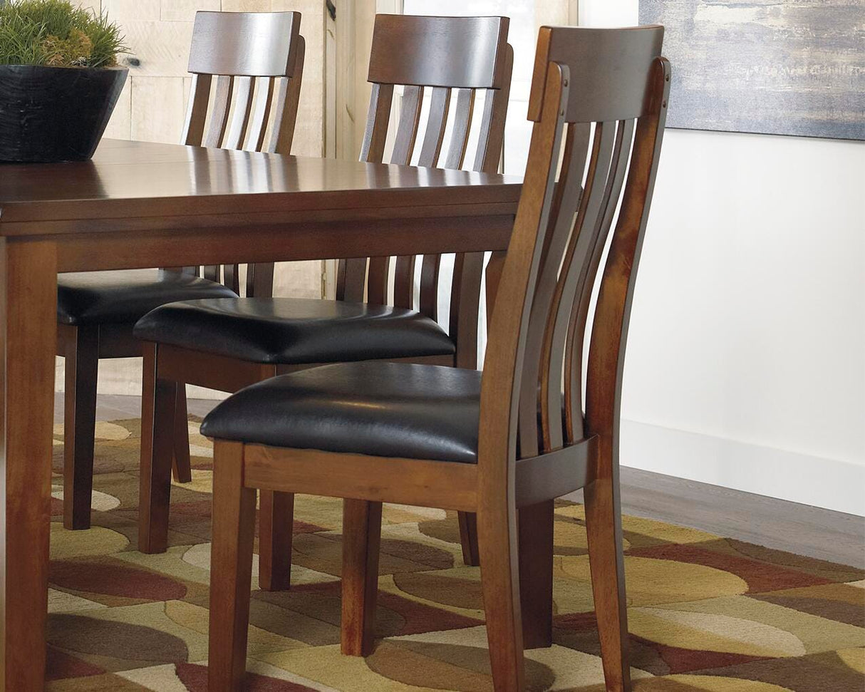 Ralene Medium Brown Dining Table and 6 Chairs and Bench from Ashley Furniture - Luna Furniture