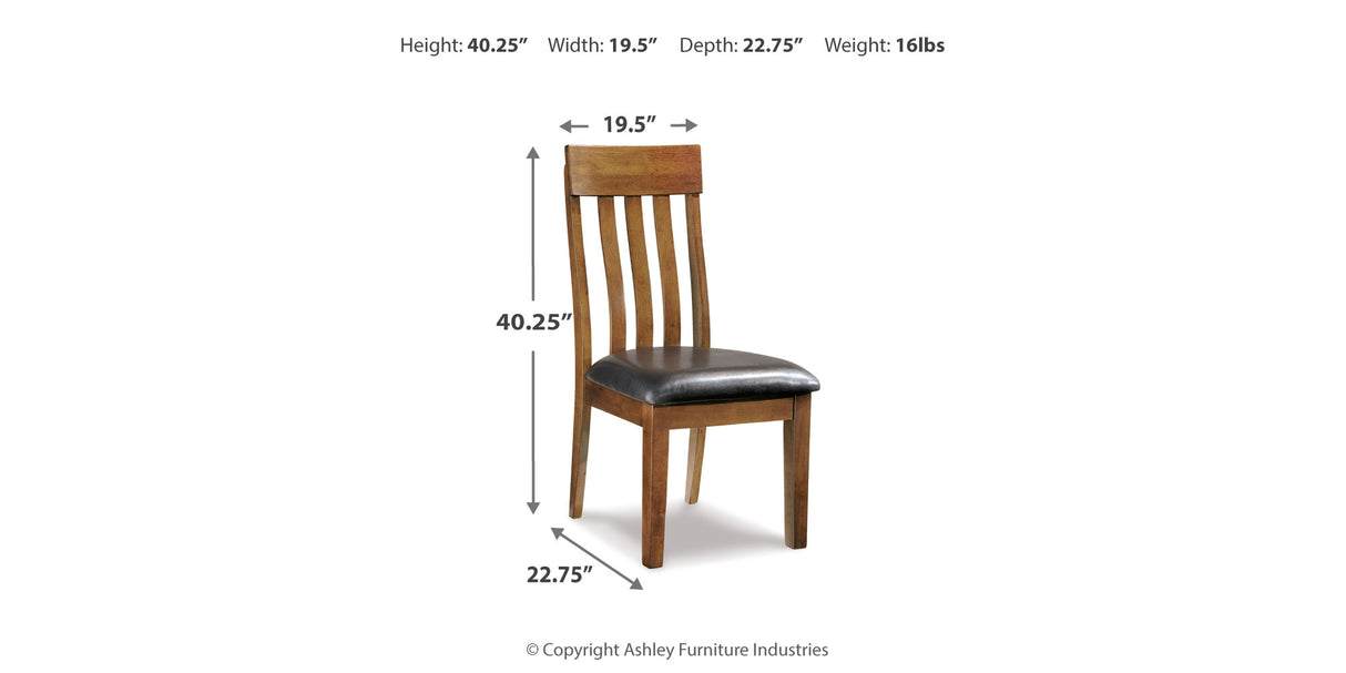 Ralene Dining Table and 4 Chairs in Medium Brown from Ashley Furniture - Luna Furniture