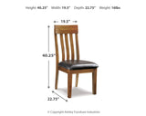Ralene 2-Piece Dining Room Chair in Medium Brown from Ashley - Luna Furniture