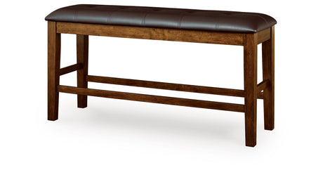 Ralene Medium Brown Counter Height Dining Bench from Ashley - Luna Furniture