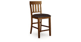Ralene Medium Brown Counter Height Dining Table and 4 Barstools from Ashley Furniture - Luna Furniture