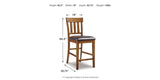 Ralene Medium Brown Counter Height Barstool, Set of 2 from Ashley Furniture - Luna Furniture