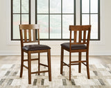 Ralene Medium Brown Counter Height Dining Table and 4 Barstools from Ashley Furniture - Luna Furniture