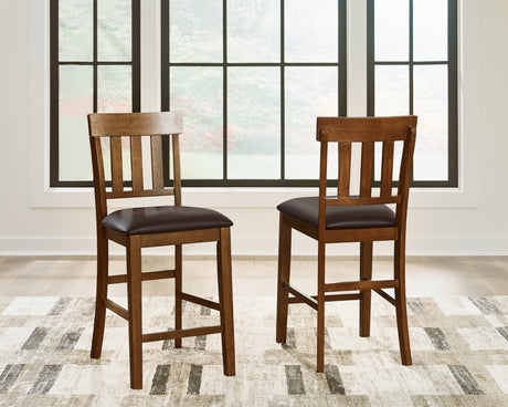 Ralene 2-Piece Bar Stool in Medium Brown from Ashley Furniture - Luna Furniture