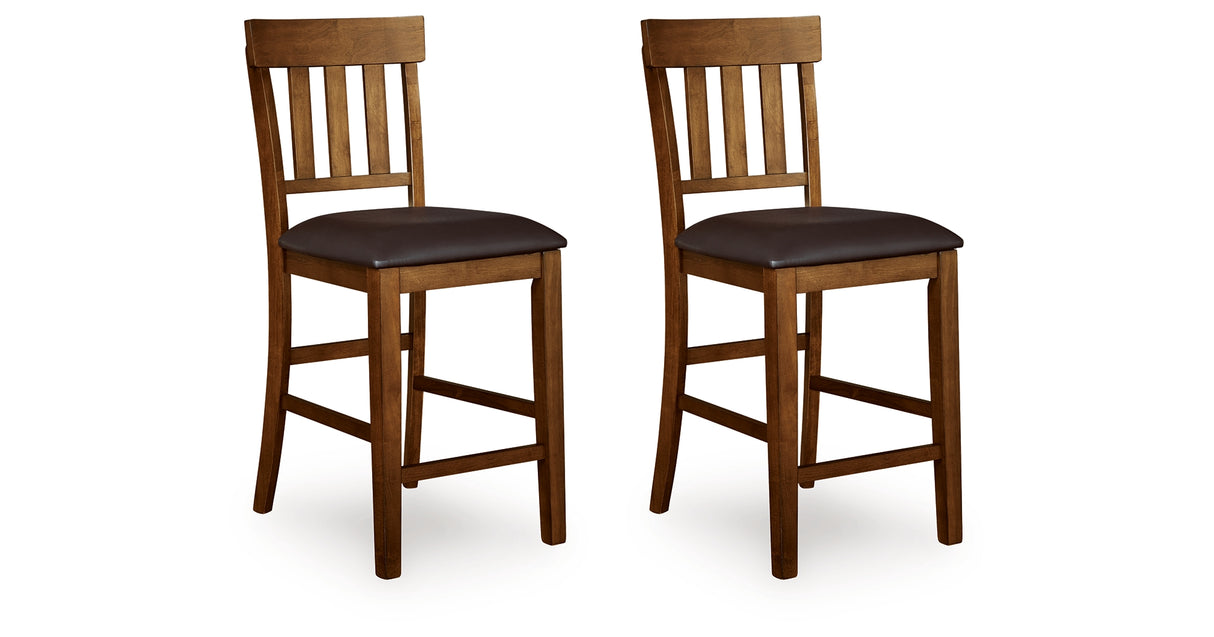 Ralene Medium Brown Counter Height Dining Table and 4 Barstools from Ashley Furniture - Luna Furniture