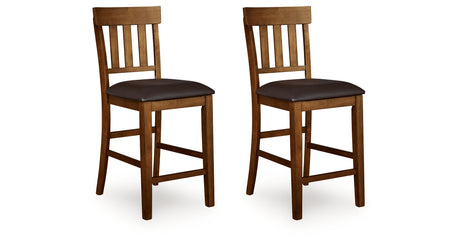 Ralene 2-Piece Bar Stool in Medium Brown from Ashley Furniture - Luna Furniture