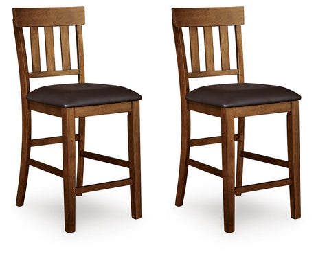 Ralene Medium Brown Counter Height Barstool, Set of 2 from Ashley - Luna Furniture