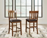 Ralene Medium Brown Counter Height Barstool, Set of 2 from Ashley Furniture - Luna Furniture