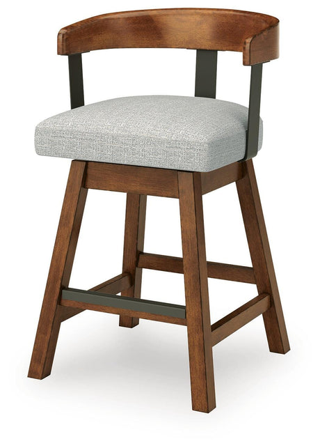 Ralene Medium Brown Counter Height Barstool, Set of 2 from Ashley - Luna Furniture