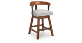 Ralene Medium Brown Counter Height Barstool, Set of 2 from Ashley - Luna Furniture