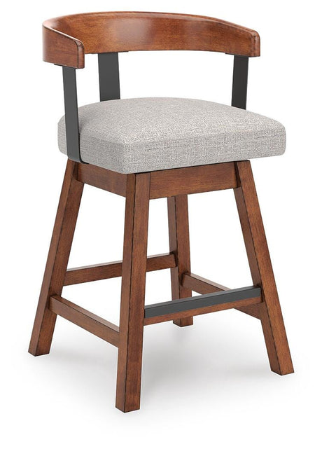 Ralene Medium Brown Counter Height Barstool, Set of 2 from Ashley - Luna Furniture