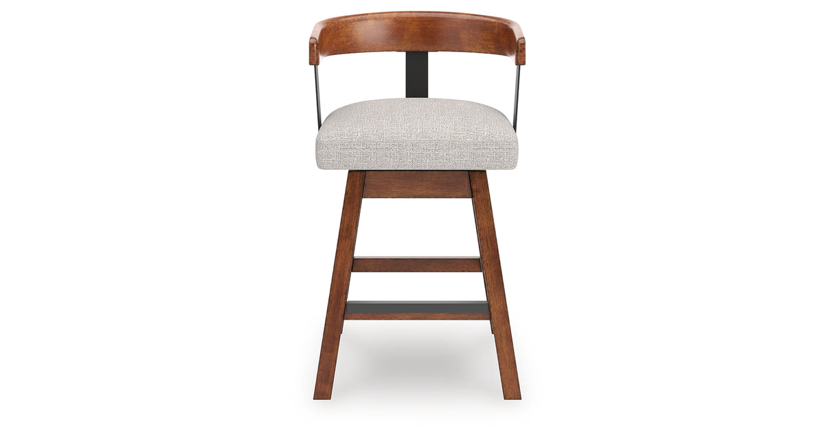 Ralene Medium Brown Counter Height Barstool, Set of 2 from Ashley - Luna Furniture