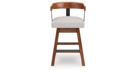 Ralene Medium Brown Counter Height Barstool, Set of 2 from Ashley - Luna Furniture
