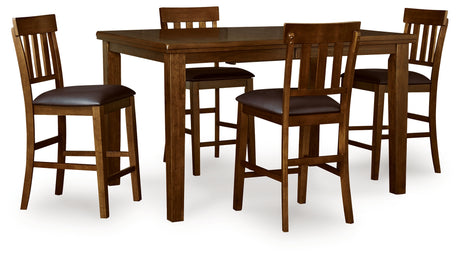 Ralene Medium Brown Counter Height Dining Table and 8 Barstools from Ashley - Luna Furniture
