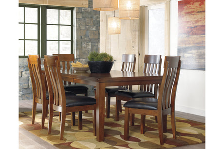 Ralene Medium Brown Dining Table and 6 Chairs