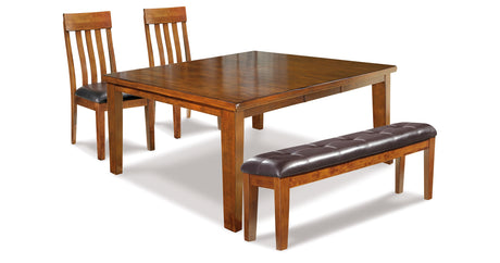 Ralene Medium Brown Dining Table and 2 Chairs and Bench from Ashley Furniture - Luna Furniture