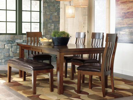 Ralene Medium Brown Dining Table and 4 Chairs and Bench from Ashley - Luna Furniture