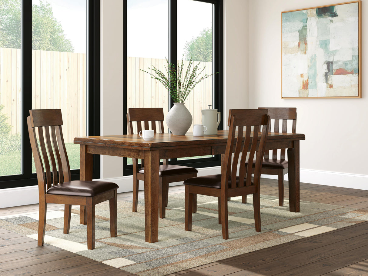 Ralene Medium Brown Extendable Dining Set from Ashley - Luna Furniture