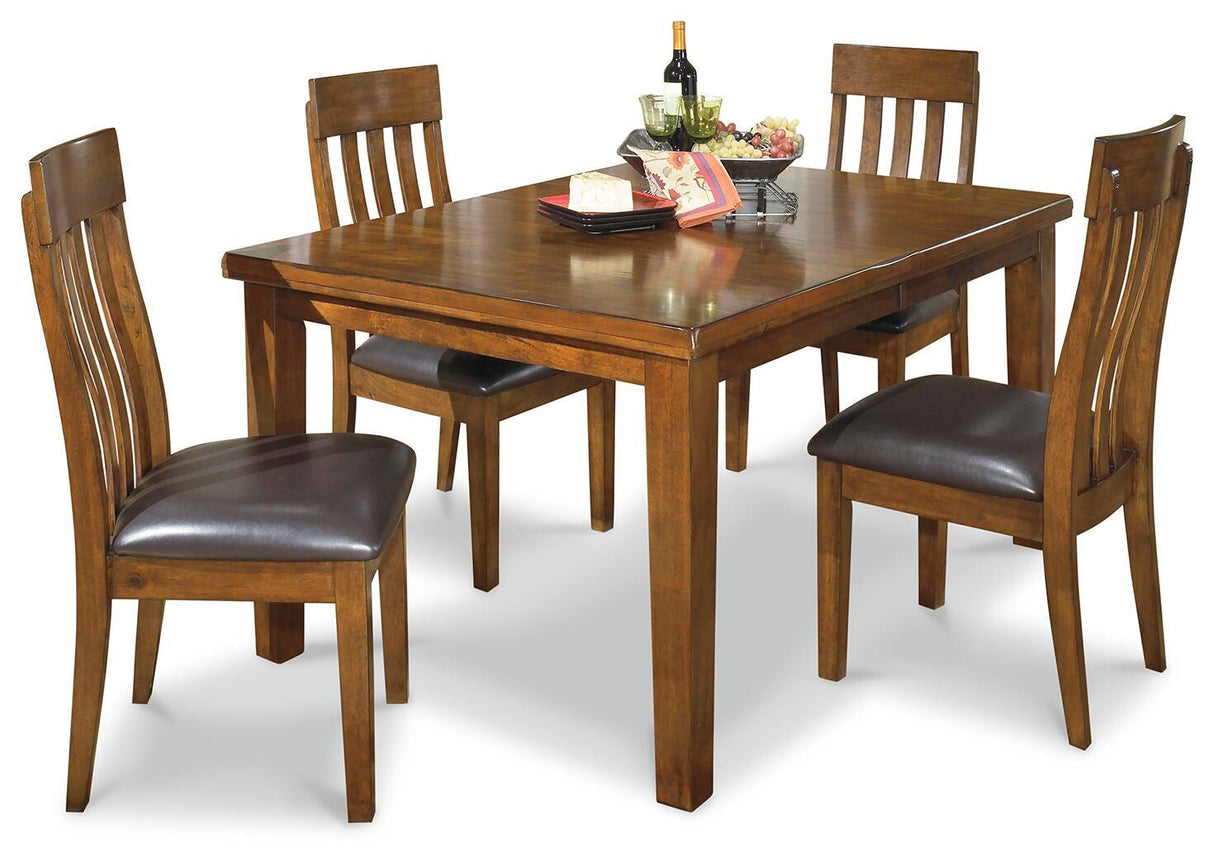 Ralene Medium Brown Extendable Dining Set from Ashley Furniture - Luna Furniture
