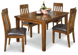 Ralene Medium Brown Extendable Dining Set from Ashley Furniture - Luna Furniture