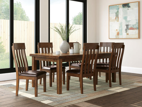 Ralene Dining Table and 6 Chairs in Medium Brown from Ashley - Luna Furniture