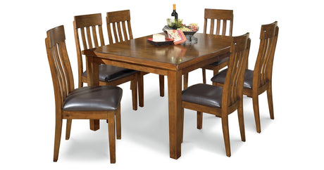 Ralene Dining Table and 6 Chairs in Medium Brown from Ashley Furniture - Luna Furniture