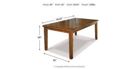 Ralene Medium Brown Dining Extension Table from Ashley - Luna Furniture
