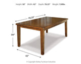 Ralene Dining Table and 6 Chairs in Medium Brown from Ashley Furniture - Luna Furniture