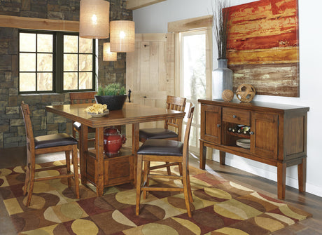 Ralene Medium Brown Counter Height Barstool, Set of 2 from Ashley - Luna Furniture