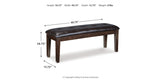 Haddigan Dark Brown Dining Bench from Ashley - Luna Furniture