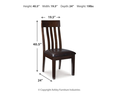 Haddigan 2-Piece Dining Room Chair in Dark Brown from Ashley Furniture - Luna Furniture