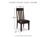 Haddigan Dark Brown Dining Chair, Set of 2 from Ashley Furniture - Luna Furniture
