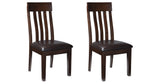 Haddigan 2-Piece Dining Room Chair in Dark Brown from Ashley Furniture - Luna Furniture