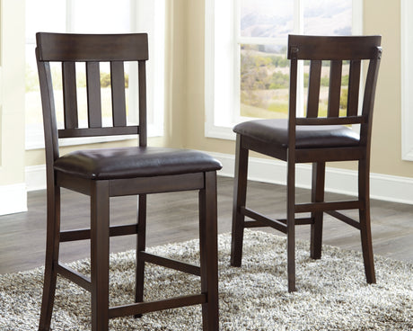 Haddigan 2-Piece Bar Stool in Dark Brown from Ashley Furniture - Luna Furniture