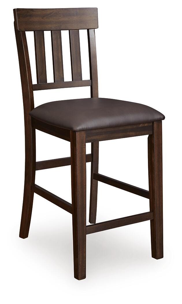 Haddigan Dark Brown Counter Height Set from Ashley Furniture - Luna Furniture