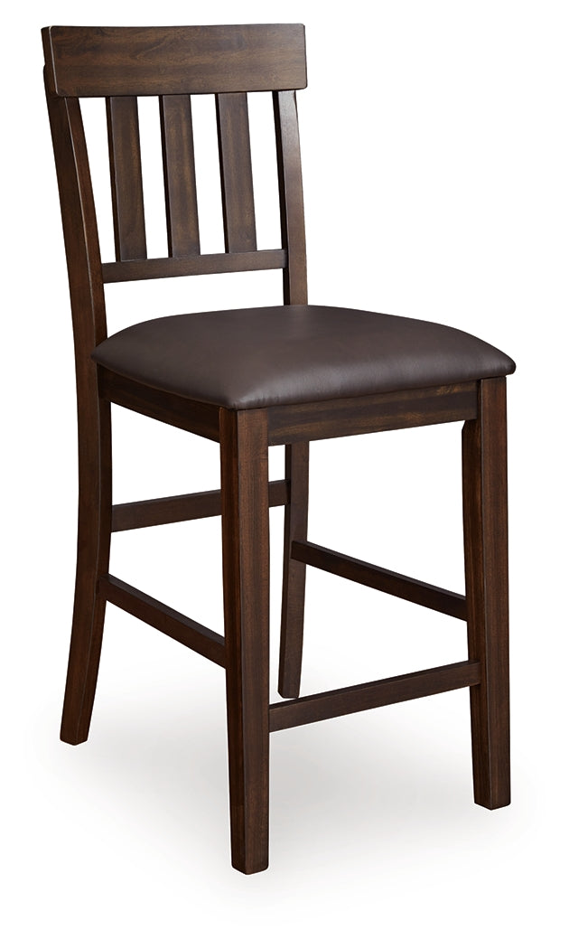 Haddigan Dark Brown Counter Height Barstool, Set of 2 from Ashley - Luna Furniture