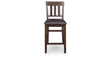 Haddigan Dark Brown Counter Height Dining Table and 4 Barstools from Ashley Furniture - Luna Furniture