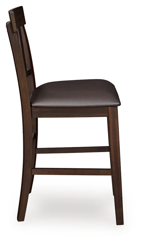 Haddigan 2-Piece Bar Stool in Dark Brown from Ashley Furniture - Luna Furniture