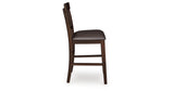 Haddigan Dark Brown Counter Height Dining Table and 4 Barstools from Ashley Furniture - Luna Furniture