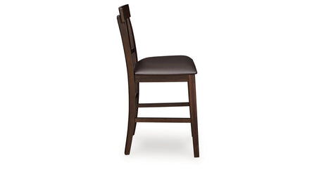 Haddigan Dark Brown Counter Height Dining Table and 4 Barstools from Ashley Furniture - Luna Furniture