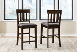 Haddigan Dark Brown Counter Height Set from Ashley Furniture - Luna Furniture